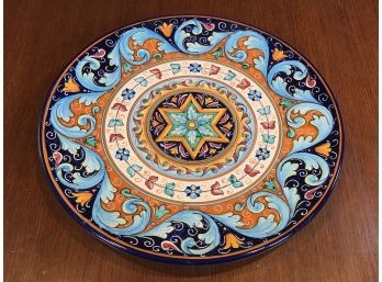 Wonderful DERUTA Seder Plate / Platter - Fina Ceramica - Made In Italy - Beautiful Colors - Very Pretty Piece