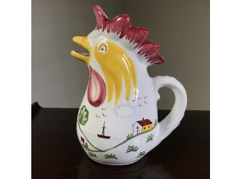 Vintage Rooster Pitcher By DERUTA - LA PUCCI - LUCCA - Italian Art Pottery - MADE IN ITALY - No Damage