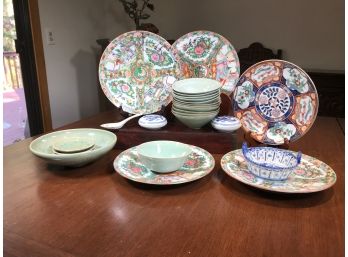Fabulous HUGE Lot Of Vintage / Antique Asian Porcelain Pieces 25 PIECES ! - Chinese / Japanese & More !