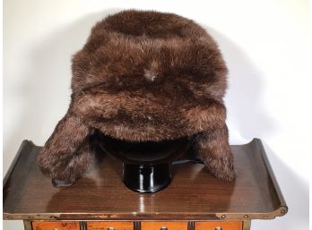 Genuine Russian Fur Hat - VERY Warm - Very Good Condition - Actually Brought From Russia - Nice Piece !