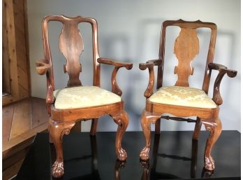 Two Antique Chippendale Style Childs Chairs - Ball & Claw Feet - VERY Well Made - Beautiful Antique Pieces