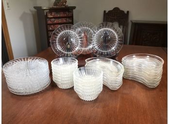 Fabulous Group Of High End VAL ST. LAMBERT Crystal - Plates - Bowls & Bone Dishes - 36 Pieces - AMAZING LOT !