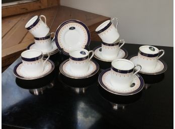 Fabulous Vintage BUT Brand New Never Used AYNSLEY Demitasse Cups - LEIGHTON Pattern - 16 Pieces - Great Set