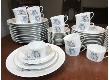 Stunning Set Of Vintage LIMOGES - C H FIELD With Birds - 12 Place Settings - Six (6) Pieces In Each Setting