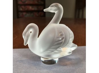 Wonderful LALIQUE Swans - Two Graceful Swans - Made In France - No Damage - Great Vintage Piece - Nice Gift