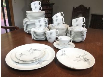 Fantastic Vintage RAYMOND LOEWY Designed China Set - JET ROSE - Service For 12 - 6 Pieces In Each - 72 Pieces