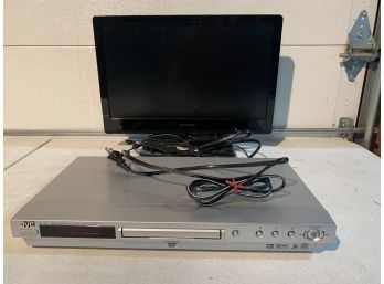 Monitor And JVC DVD Player