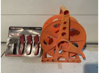 New Three Peace Knife Set 50 Blades Never Opened ,cord Reel Works