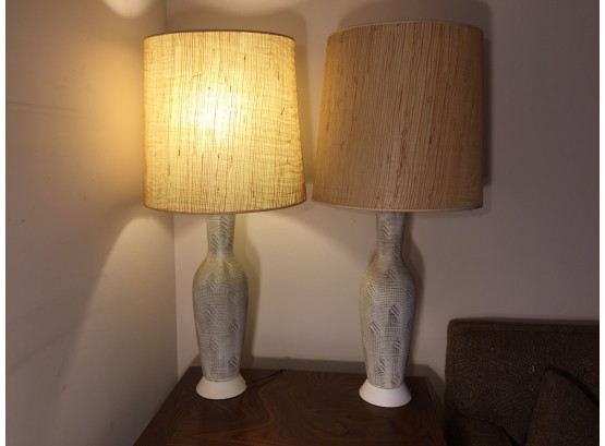 Pair Of Matching Ceramic Table Lamps