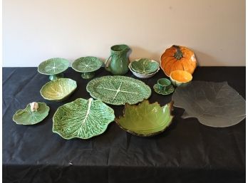 Green Leaf And Other Plant Theme Dishware
