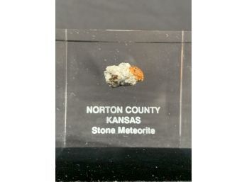 Norton County Kansas Stone Meteorite In Lucite