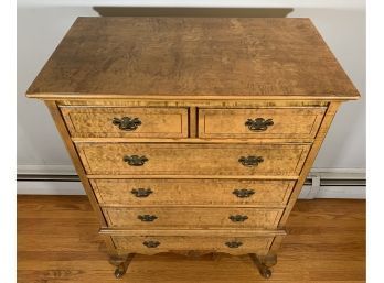 Beautiful Vintage Burl Wood Tall Chest Of Drawers By Northern Furniture Co