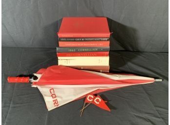 Vintage Lot Of Cornell Yearbooks Reunion Books Mini Penants And Umbrella