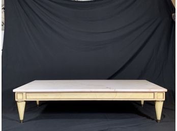 Beautiful Large Vintage Marble Topped Coffee Table