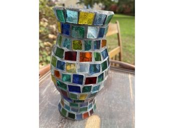 Beautiful Stained Glass Hurricane Lamp Cover