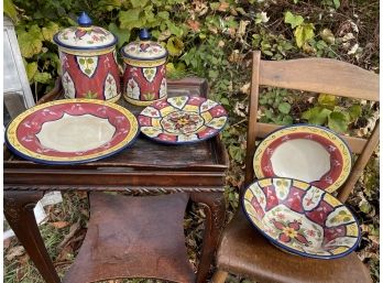 20 Piece Pier 1 Vallarta Hand Painted Earthenware