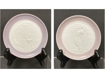 Pair Of Collectible Petite Lladro Plates