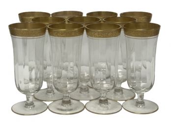 Gold Rimmed Water Glasses