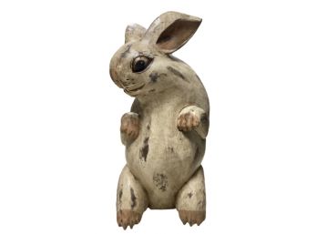 HUGE Carved Wood Rabbit (beauford)