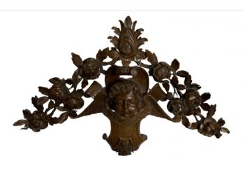 Handcarved Wooden Angel With Intricate Detailing