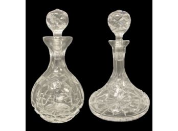 Pair Cut Glass Decanters