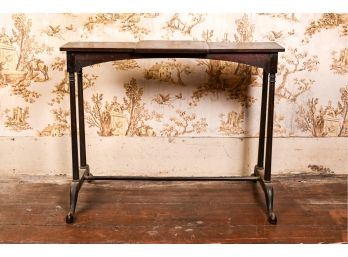 Antique Console Table With Hinged Top Panel