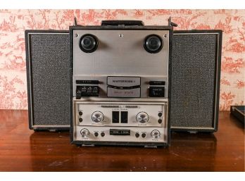 Vintage Reel To Reel Stereo System With Detachable Speakers