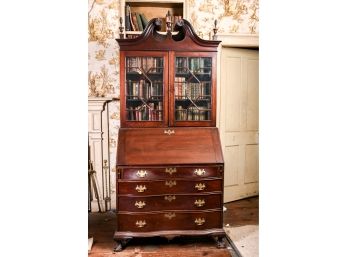 Antique Chippendale Style Breakfront Cabinet