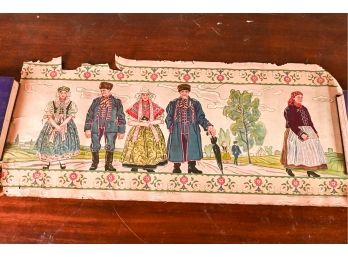 Set Of Four Panoramic Polish Folk Prints