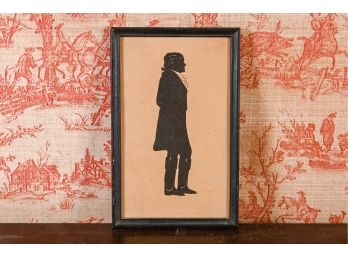 Antique Silhouette Of Victorian Gentleman