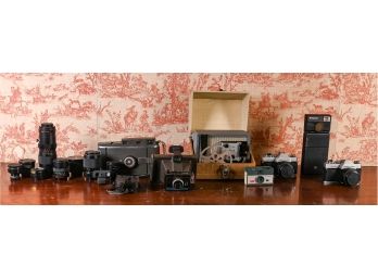 Assortment Of Vintage Photographic Equipment.