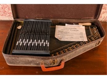 Vintage Autoharp In Leather Case