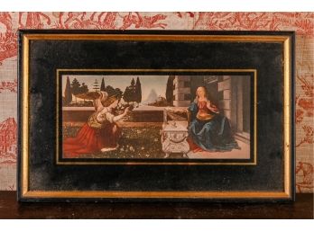 Antique Allegorical Lithograph In Ornate Frame