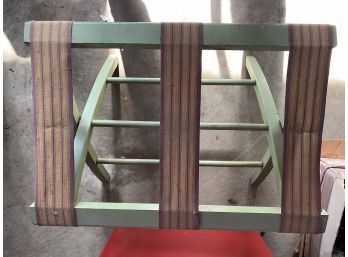 Wood Folding Luggage Holder 22' H X 22.50' W Folded. 16' W X 15' H Opened.