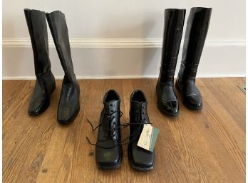 Size 8, St. Johns Bay Leather Boots, Tom Mcan Leather Lace Up, Brooke Matthews Pleather?