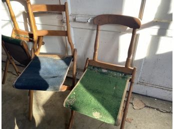 American Vermont Wood Chairs 3 Wooden Folding 35' H X 15.50' L X 14' W