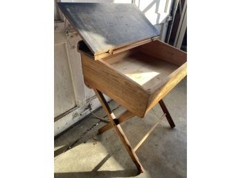 Circa. 1923 Wooden Foldable School Desk