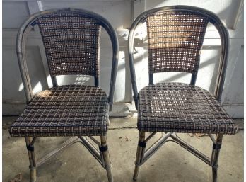 Set Of 2 Wicker Patio Chairs 3'H X 17' W X 16.50' Deep