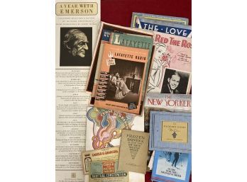 Paper Ephemera Including 1940 New Yorker