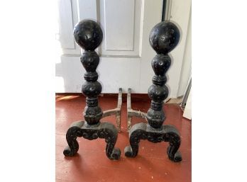 Black Andirons 7.5x19x18'