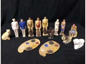 Tarzan Foulds Rare Collection 1932 Pasta Co Ceramic Bisque Collection THREE TARZAN