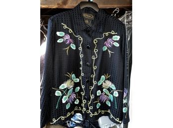 Alex Kim, Embroidered Ladies Dress Jacket, Size Medium