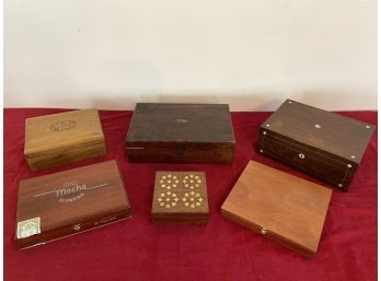 Wood Box Collection 6x6x2 To 14x9x4 Cigar Jewelry