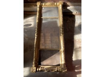 Antique Gold Empire Mirror Circa 1830 Mantle Mirror 21'x51.75'