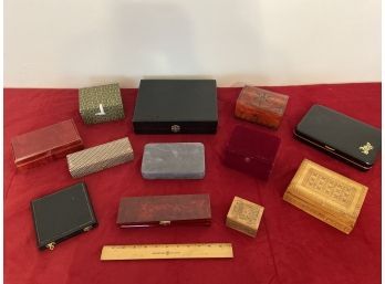 12 Jewelry Box Collection  Wood Vintage