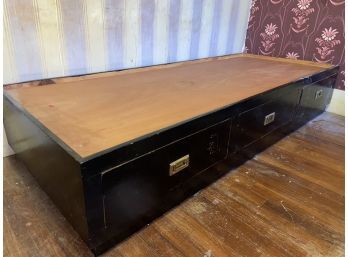 Black Wood Bed Frame Small Single 30x75x14 With 3 Drawers