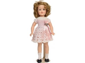 Vintage Ideal Shirley Temple Doll On Stand  ST-10