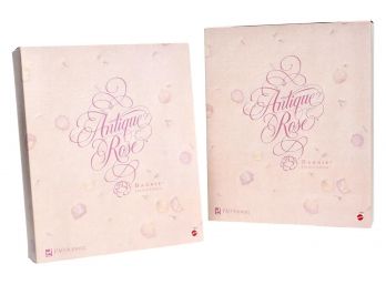 Pair Of FAO Schwarz Fifth Avenue Limited Edition Antique Rose Floral Signature Collection Barbie Dolls