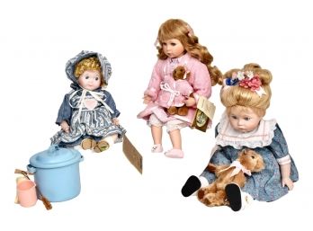 Seymour Mann Heidi Doll, Alberon Amanda Doll With Teddy Bear, Victoria Ashlea Originals Tiffany Doll