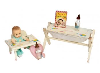 Ginny Vogue 'Ginnette' Doll With High Chair, Crib And Accessories